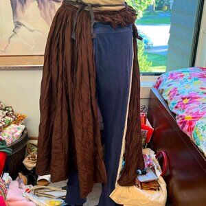 Cotton Silk Nathalia Ruffled Wrap Apron OS